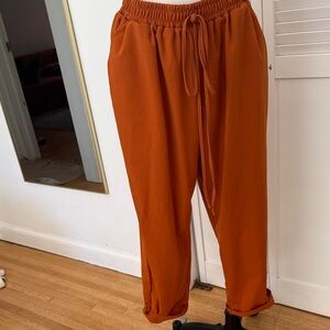 SHEIN Women’s Drawstring Joggers in Rust